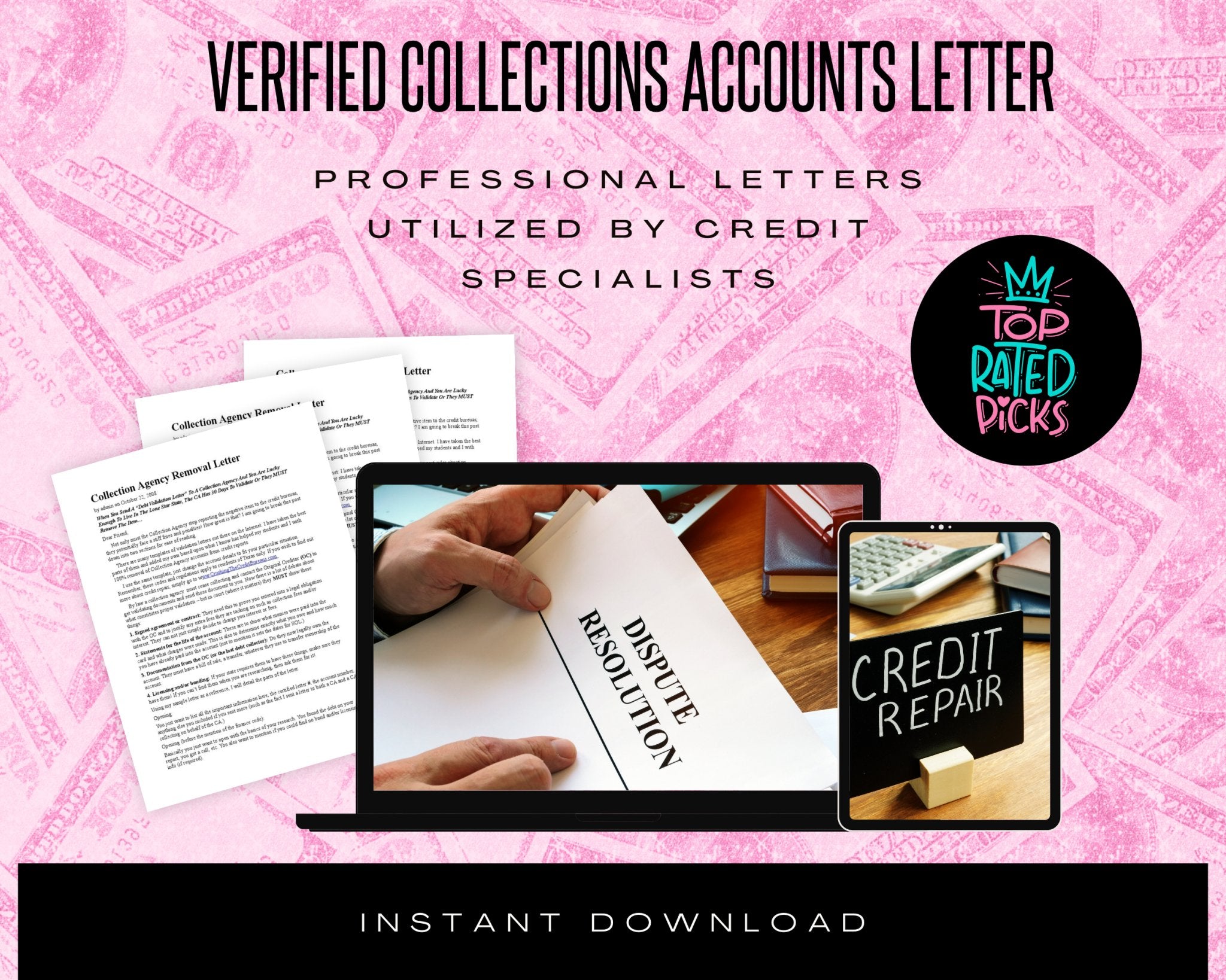 Dispute Letter "Verified Collections Accounts" - Ebookcentral81